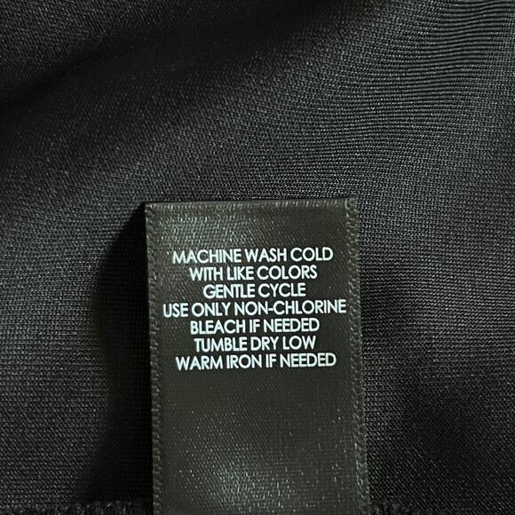 Torrid Fit & Flare Dress - Black Scuba Mini Zip Elbow Sleeve V Neck Plus 2X - Picture 11 of 12